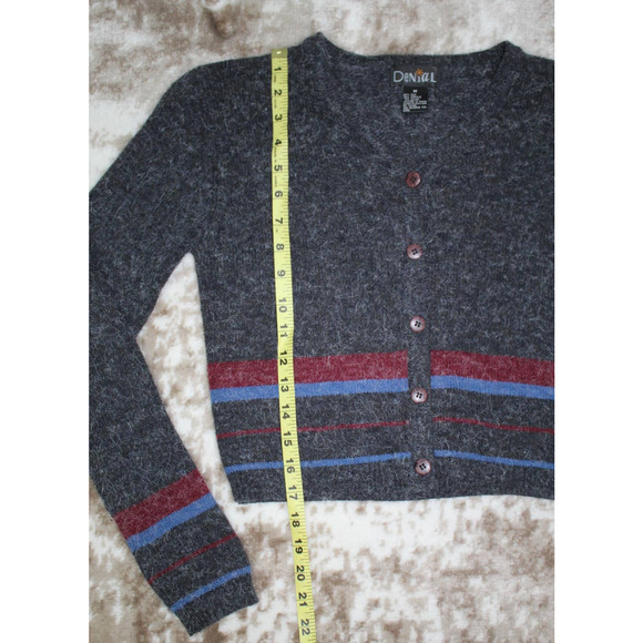 VTG Y2K Denial Cropped Cardigan Silk - Picture 4 of 6